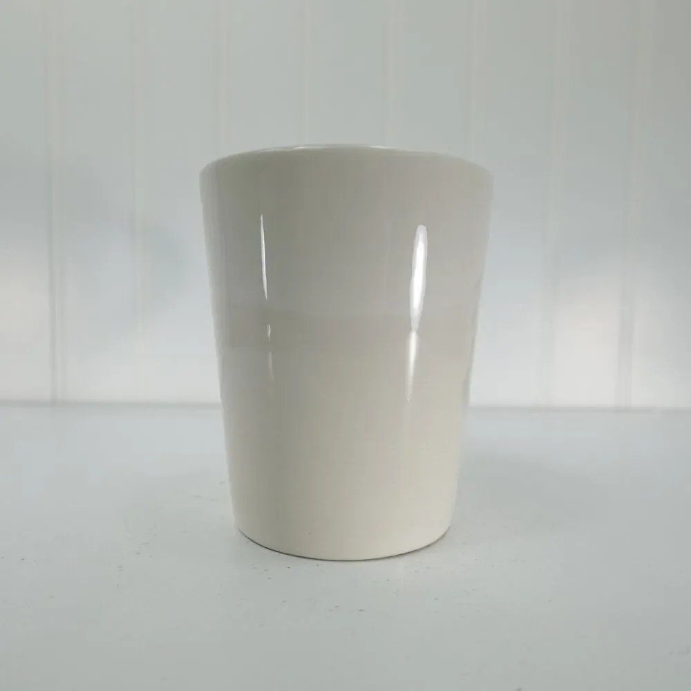 Williams Sonoma Mug Cream White Snowman Holiday Ceramic